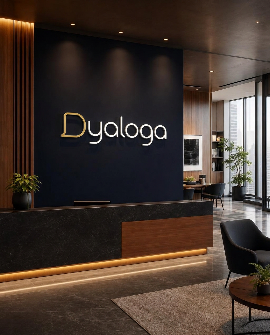 Composición corporativa de la marca Dyaloga